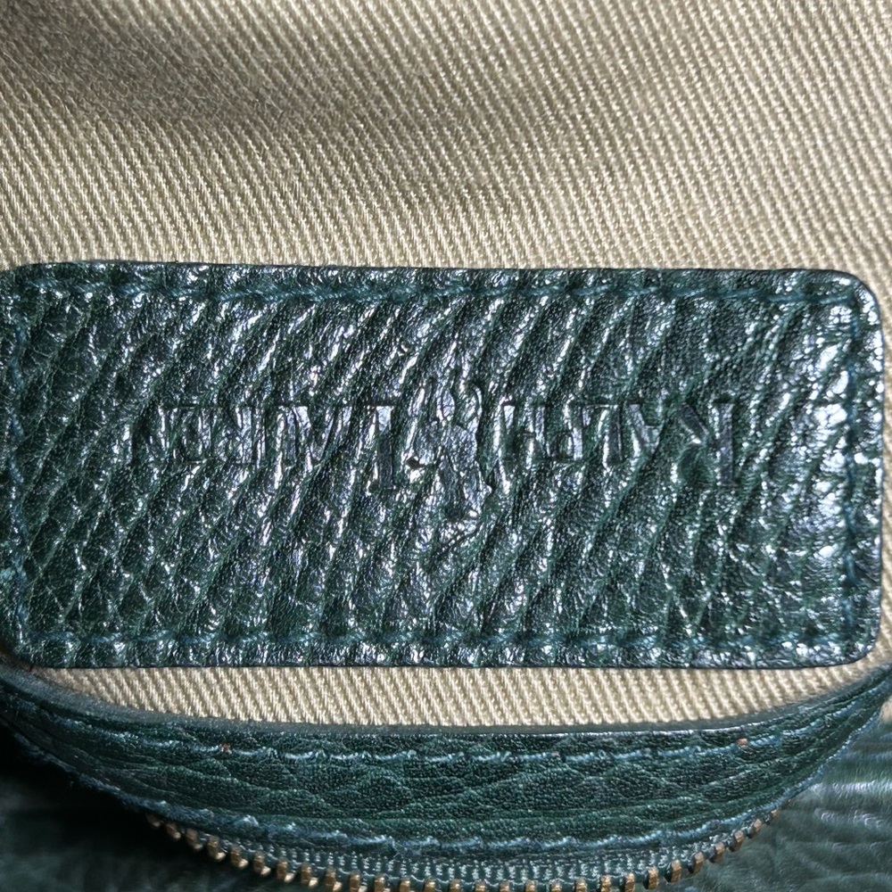 Ralph Lauren Green Leather Bucket Bag 13 “ x 9.5” x 5” w/bag scarf EUC - Picture 13 of 16